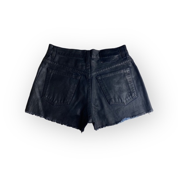 new LF Furst of a Kind ★ Levi's® 517’s® ★ Black Coated Cut Off Denim Shorts ★ - Picture 4 of 16